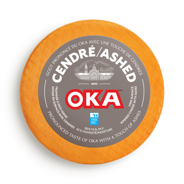 OKA Ashed Cheese Wheel and Wedge