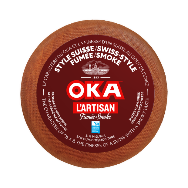 OKA Swiss-style Smoke Cheese Wheel and Wedge