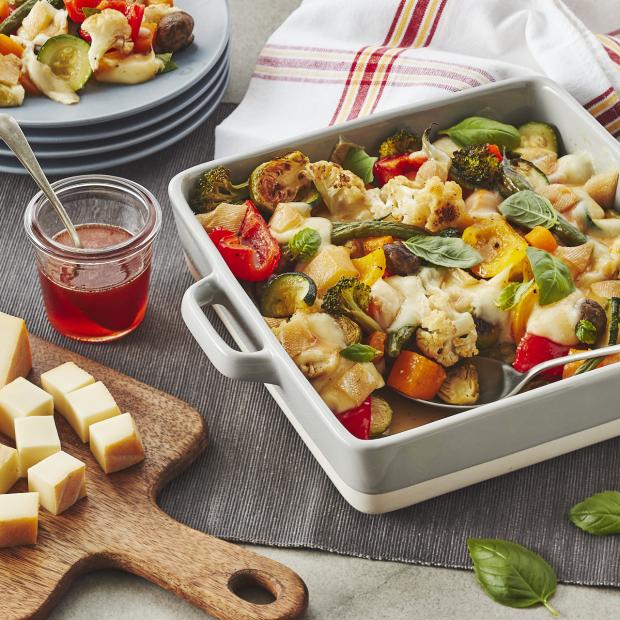 Roasted Vegetables with OKA and Spicy Honey Roasted Vegetables with OKA and Spicy Honey