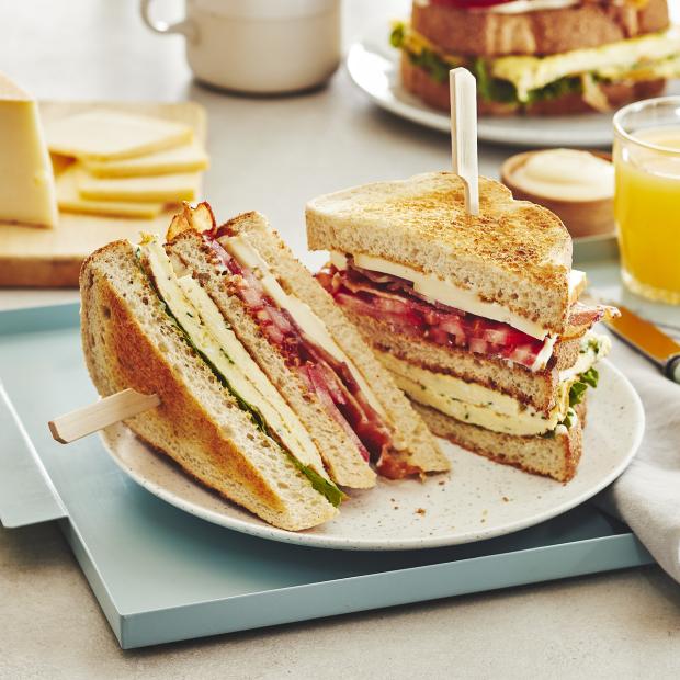 OKA cheese breakfast sandwich OKA cheese breakfast sandwich