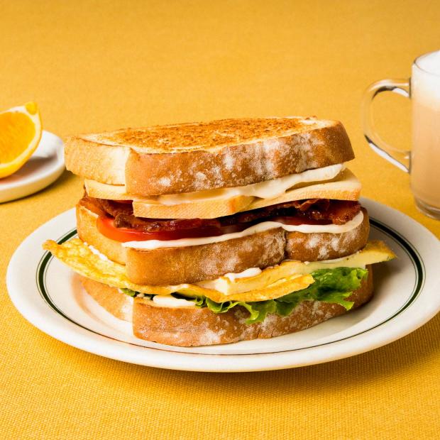 OKA cheese breakfast sandwich