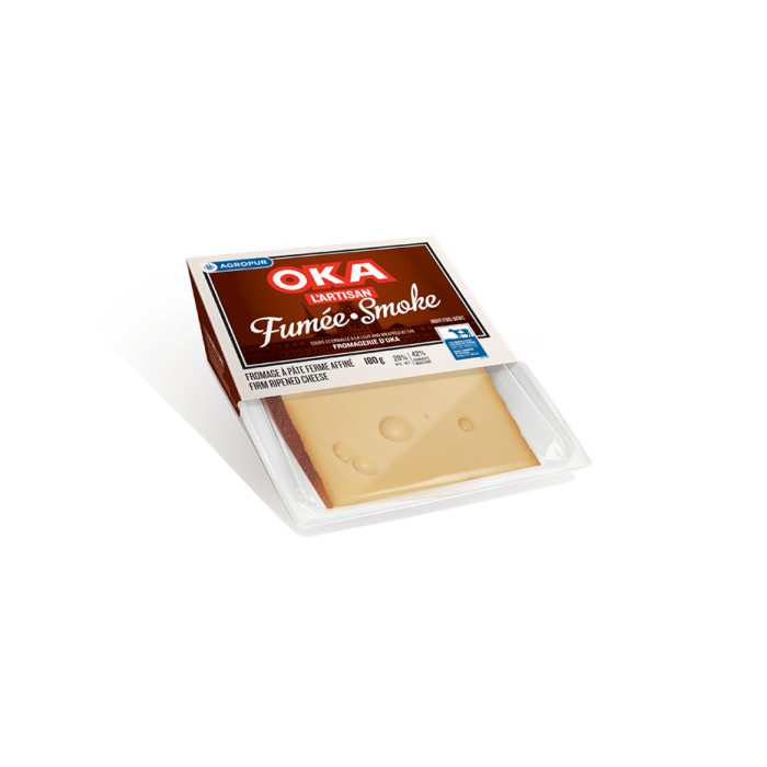 Fromage OKA Artisan Fumée Emballage Pointe 180 Grammes Fromage OKA Artisan Fumée Emballage Pointe 180 Grammes