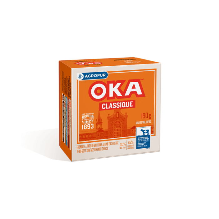 Fromage OKA Classique emballage meule 190 grammes Fromage OKA Classique emballage meule 190 grammes