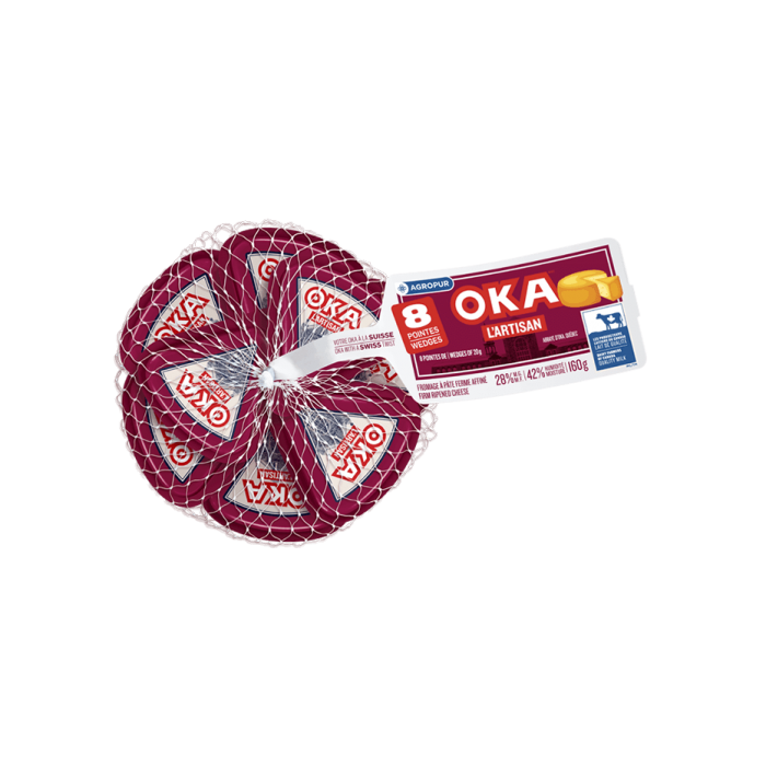 OKA L'Artisan Cheese 8 x 20 Grams Individual Portions Packaging OKA L'Artisan Cheese 8 x 20 Grams Individual Portions Packaging