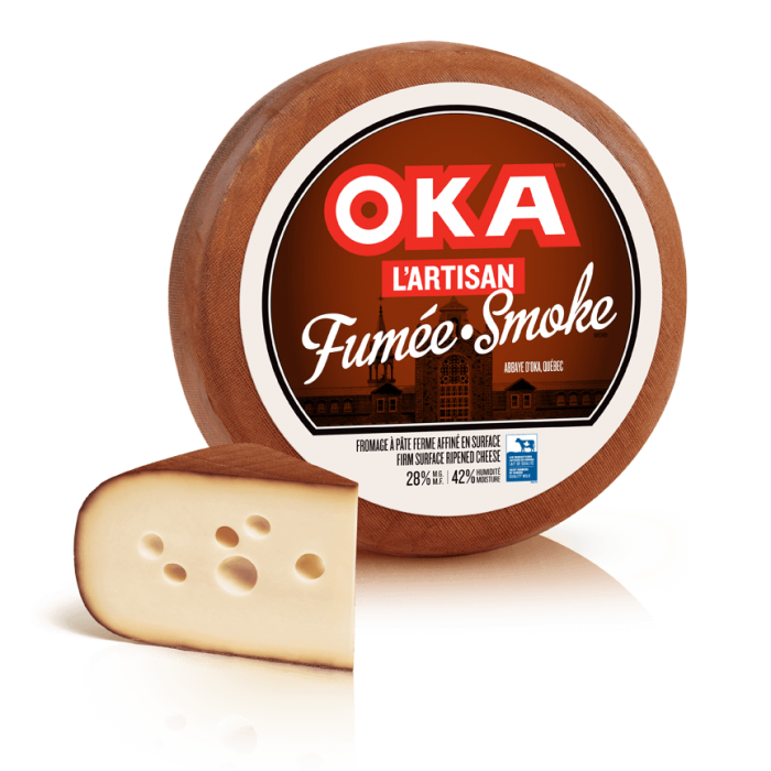 OKA L'Artisan Smoke Cheese Wedges Cut In Store OKA L'Artisan Smoke Cheese Wedges Cut In Store
