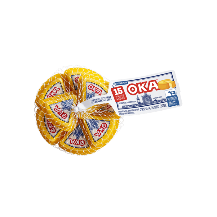 OKA Cheese 15 x 20 Grams Individual Portions Packaging OKA Cheese 15 x 20 Grams Individual Portions Packaging