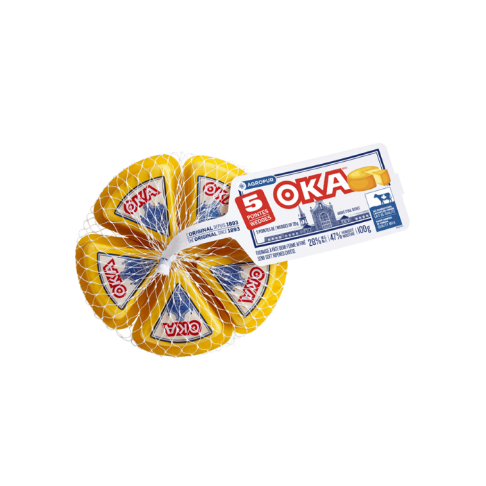 OKA Cheese 5 x 20 Grams Individual Portions Packaging OKA Cheese 5 x 20 Grams Individual Portions Packaging