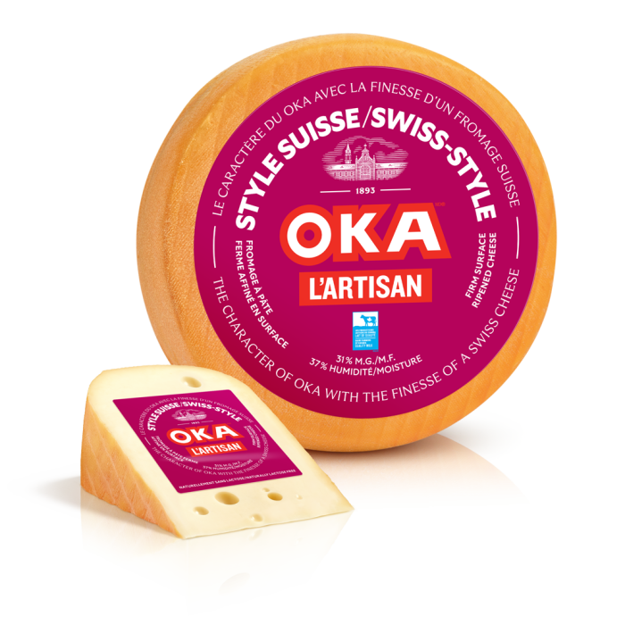 Fromage OKA Style suisse pointes coupées en magasin